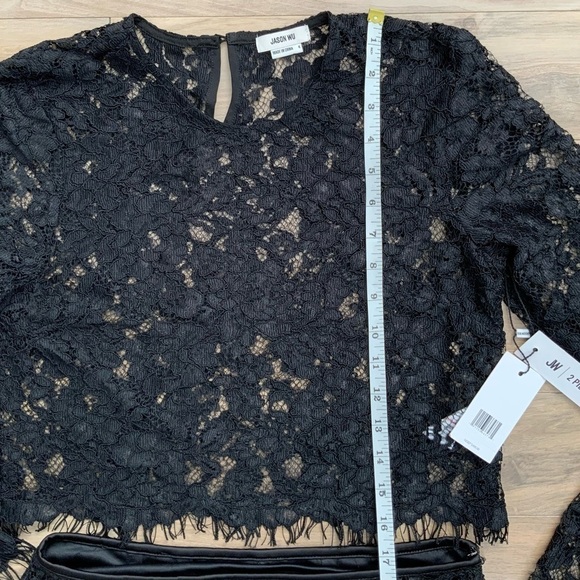 $400 Jason Wu Black Lace Top & Skirt Set - Picture 6 of 10